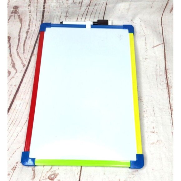 Dry Eraser Whiteboard With Magnetic Marker  12"x8" DOES NOT HANG BY MAGNET - Picture 2 of 12